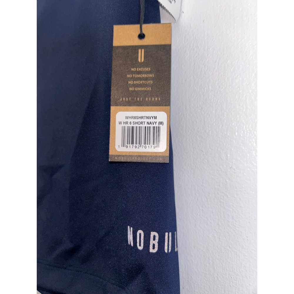 NOBULL Womens High-Rise 6 Inch Shorts Navy Blue Athletic Training WHRSHRTNVYM M - Picture 9 of 9